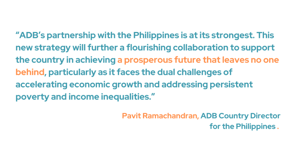 Pavit Ramachandran, ADB Country director for the Philippines commends the relationship between the country and the institution and acknowledges how the strategy can help climate resiliency in the Philippines